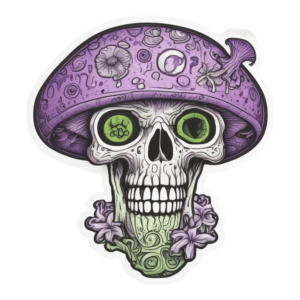Toxic Mushroom Puff — biohazard stickers