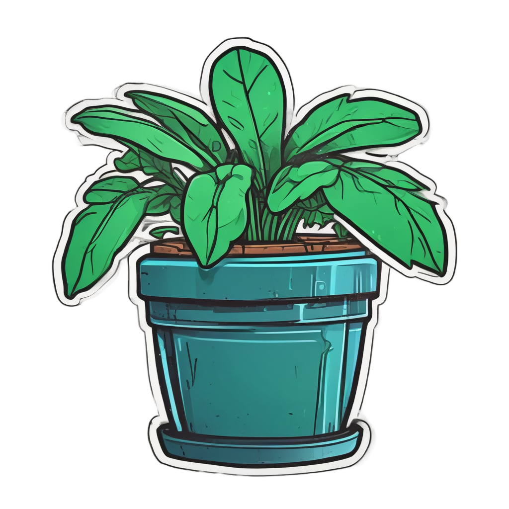 Toxic Plant in Pot — plant stickers