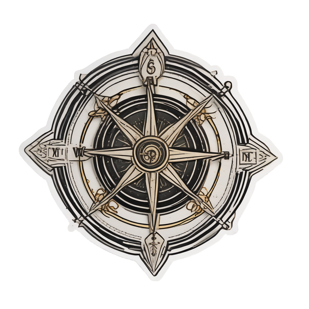 Trailblazer Compass Badge — open road stickers