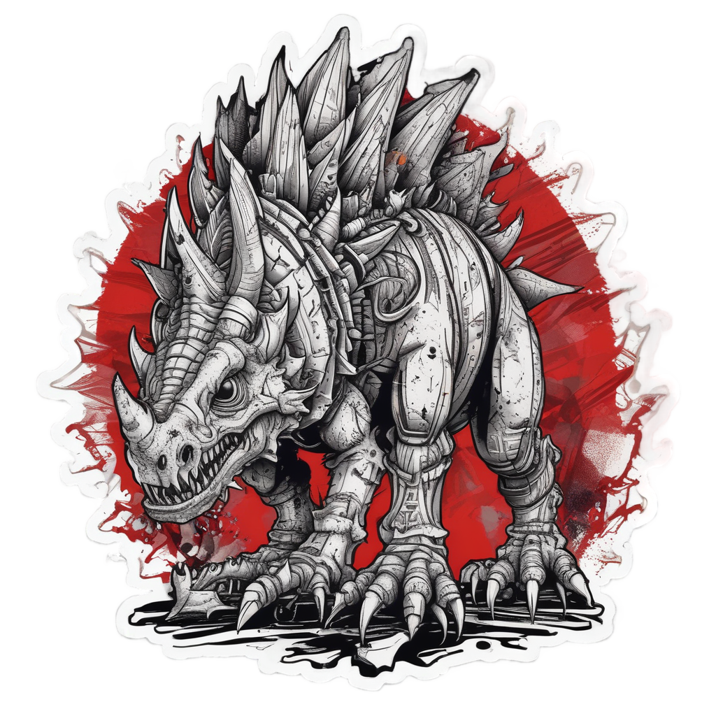 Trash Polka Stegosaurus — dinosaurs stickers