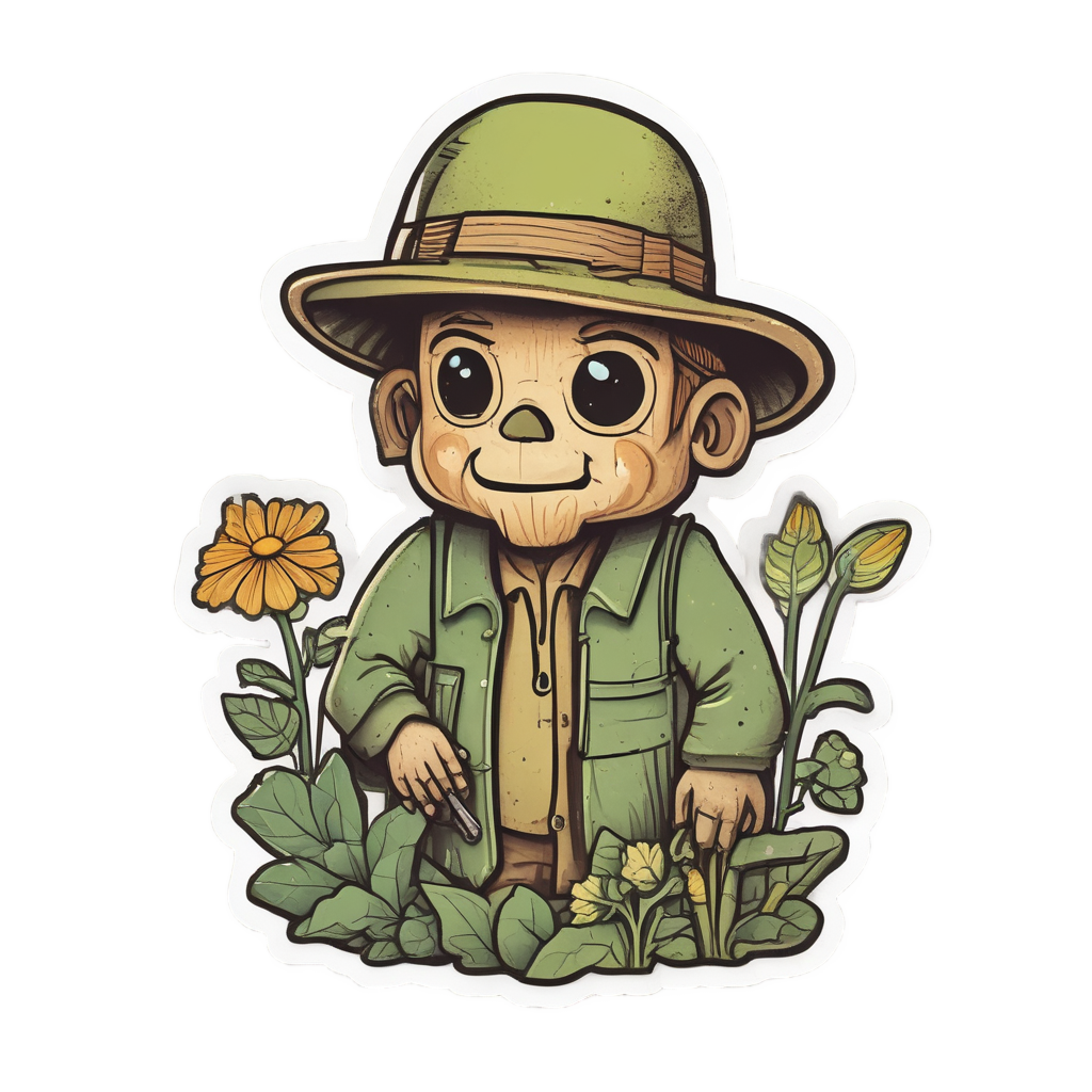Trefoil as a Gardener — radioactive stickers
