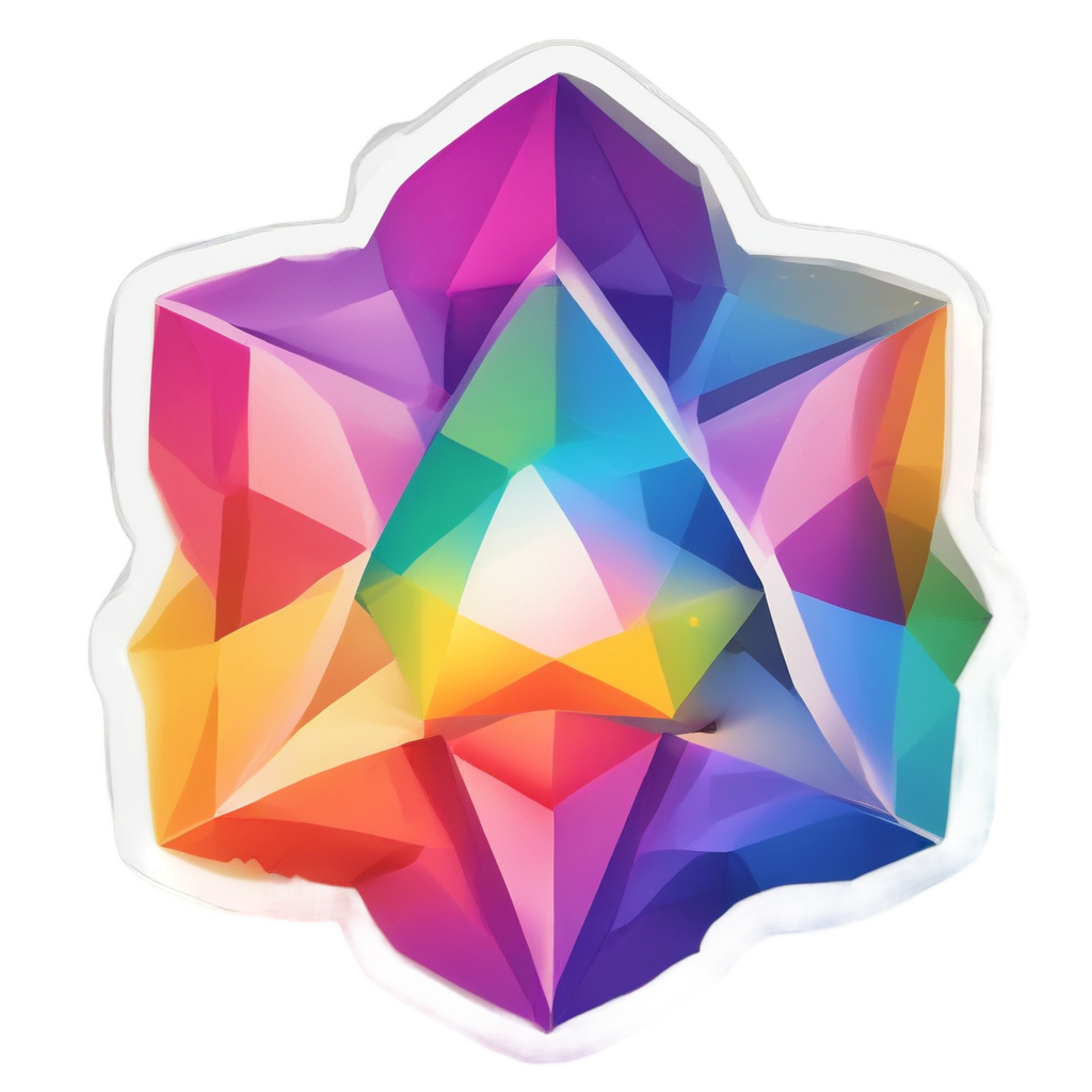 Trefoil Geometric Prism — geometric stickers