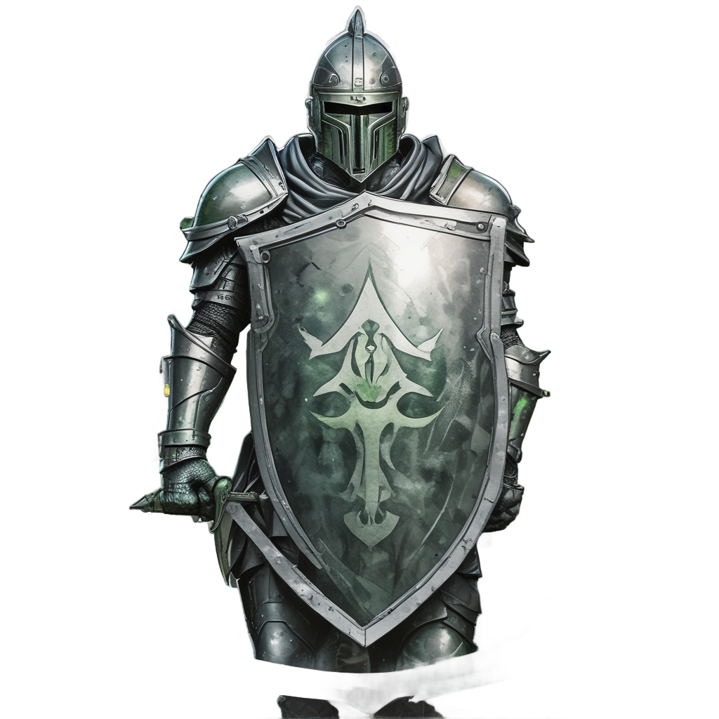 Trefoil Knight in Armor — radioactive stickers