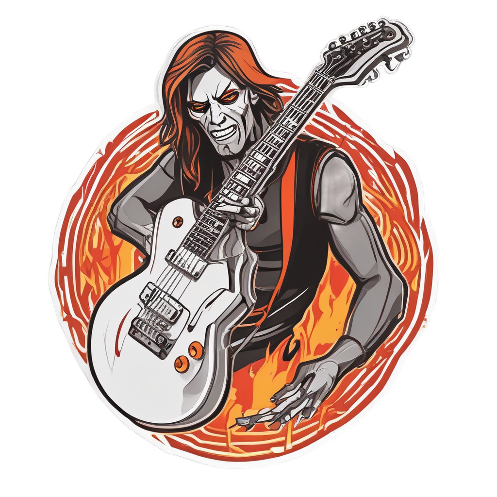 Trefoil Playing Guitar — radioactive stickers