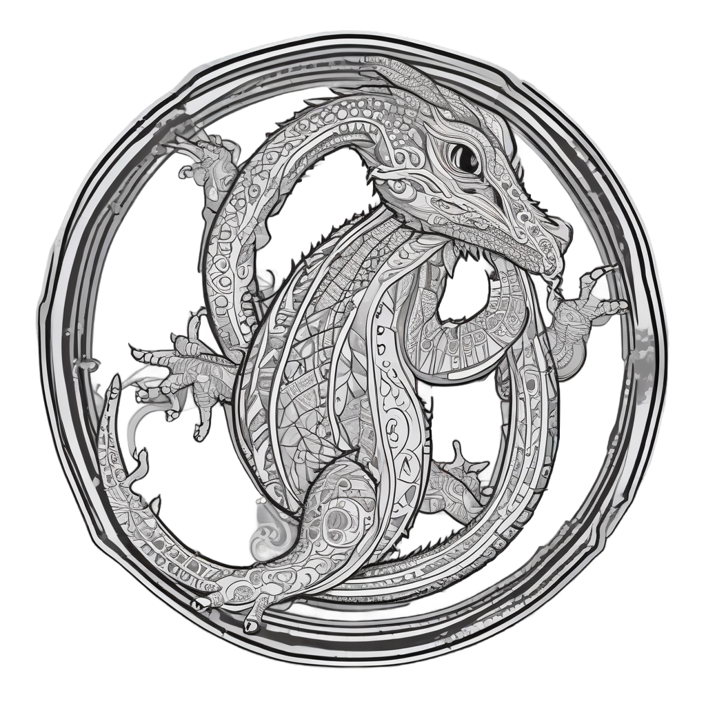 Tribal Dragon Pattern — reptiles stickers