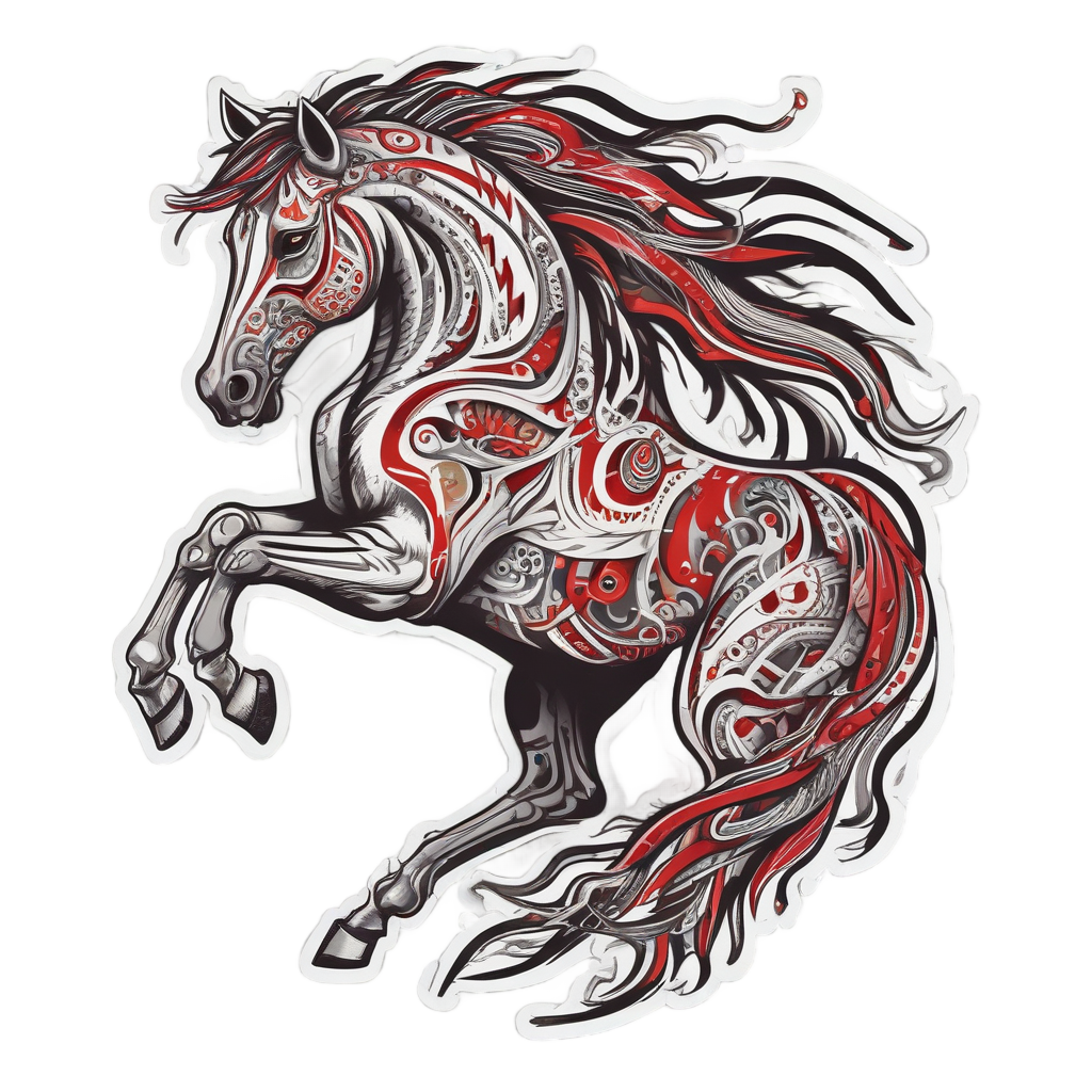 Tribal Thunder Horse — horses stickers