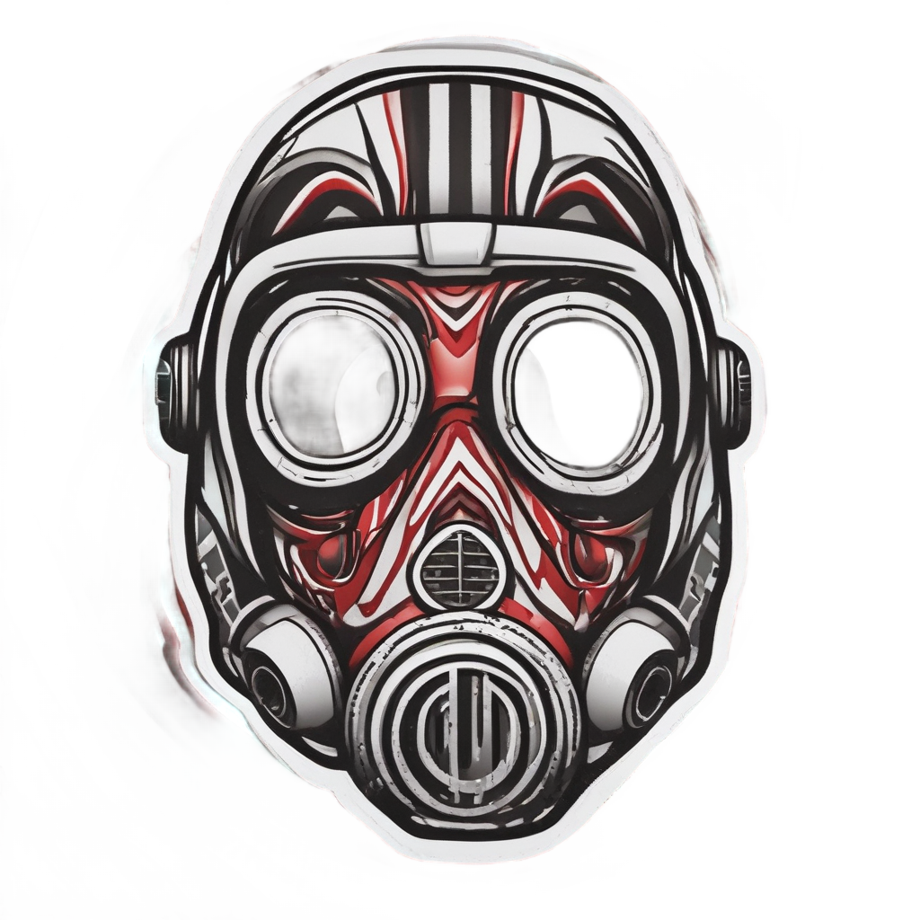 Tribal War Paint Stripes — gas mask stickers