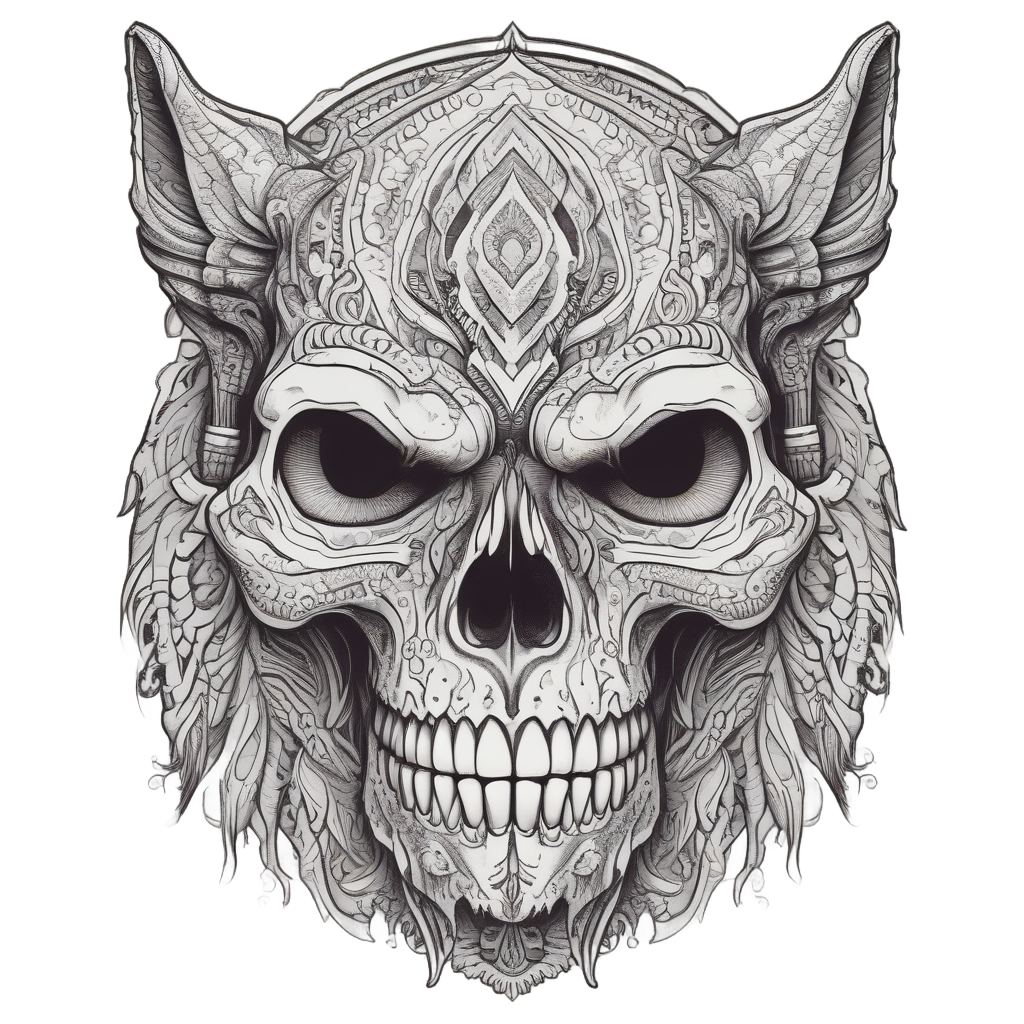 Tribal Warstripe Howl — war-paint skull stickers