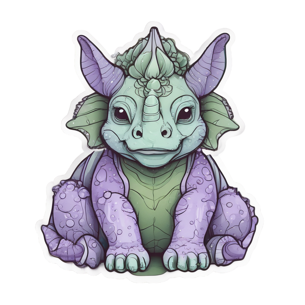Triceratops Doing Yoga — dinosaurs stickers