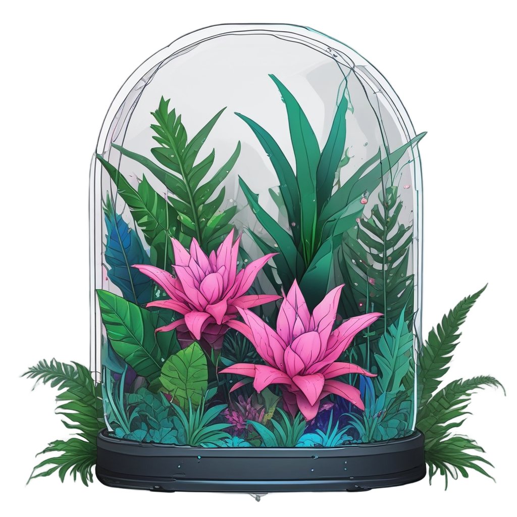Tropical Neon Rain — plant parent stickers
