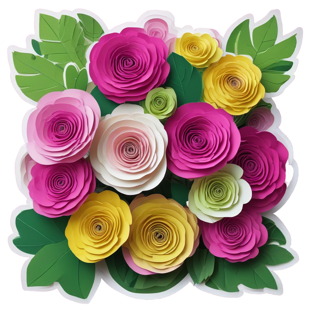 Tropical Ranunculus Burst — bouquets stickers