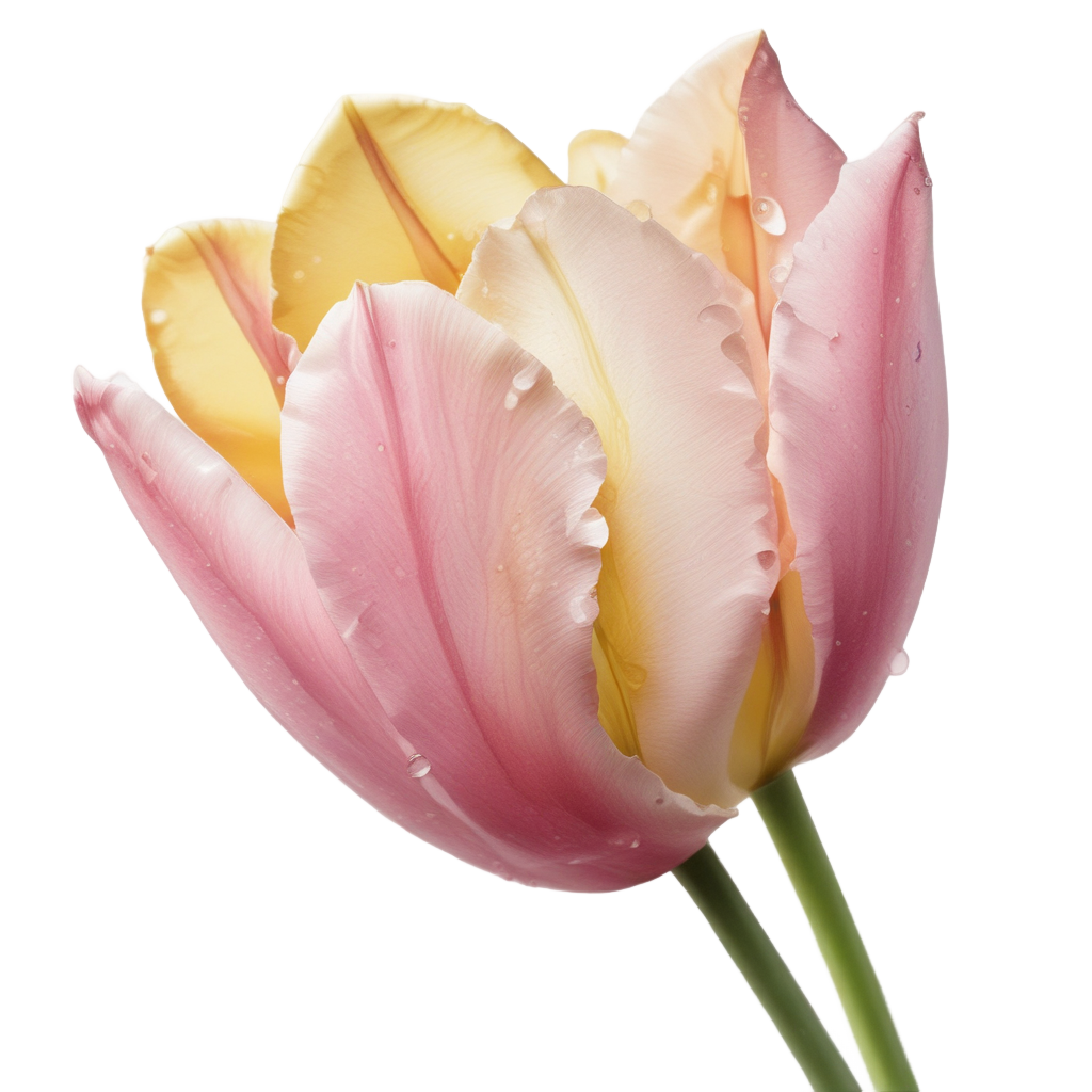 Tulip in Morning Dew — single stem stickers
