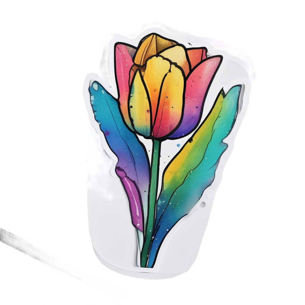 Tulip Painter Artist — single stem stickers