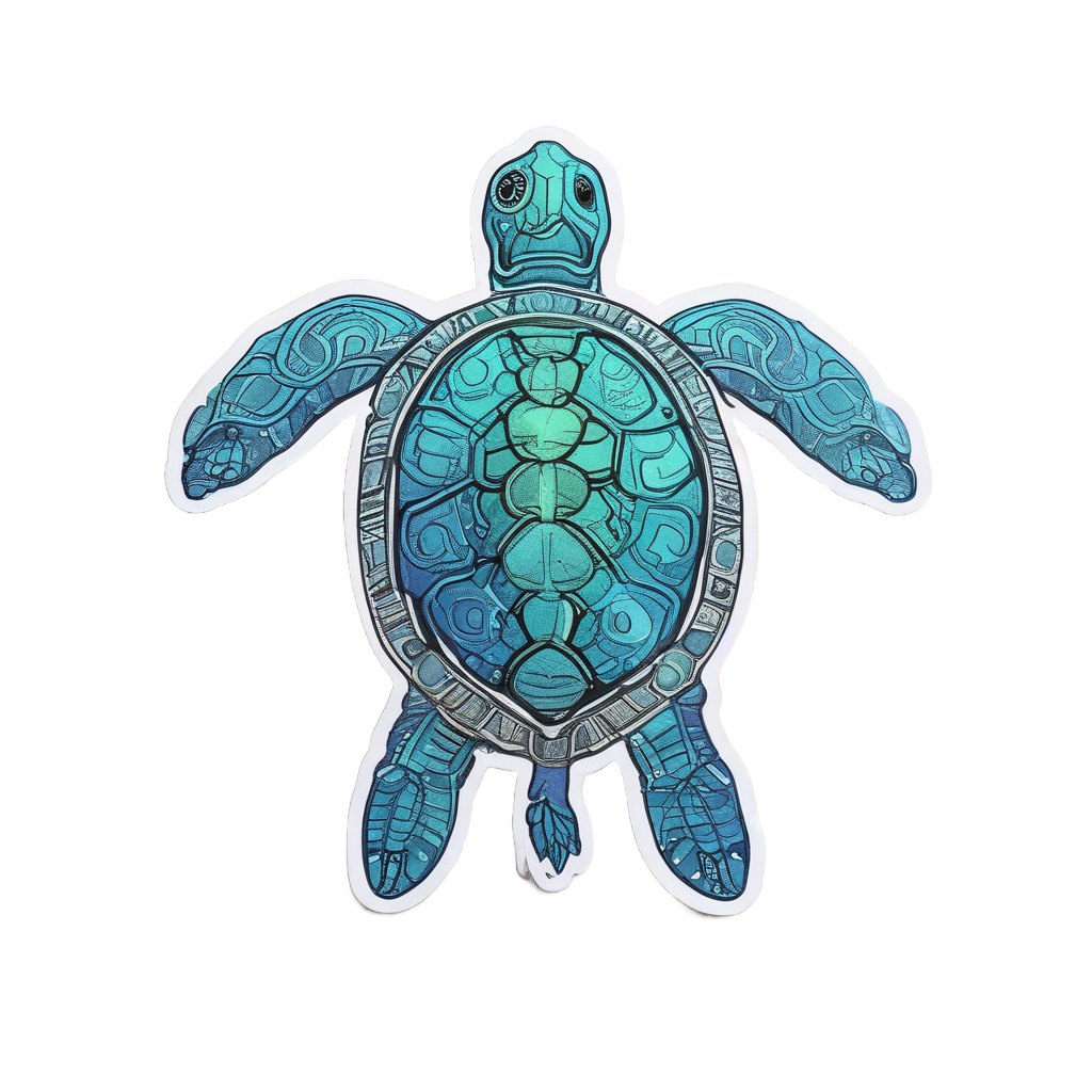 Turtle Yoga Pose — reptiles stickers
