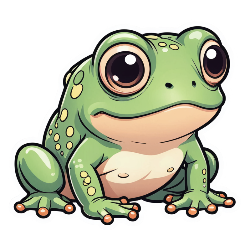 Blob Frog (kawaii) — kawaii stickers
