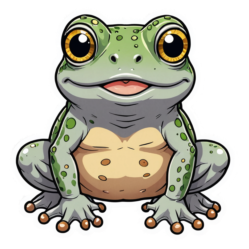 Lumpy Toad (kawaii) — kawaii stickers