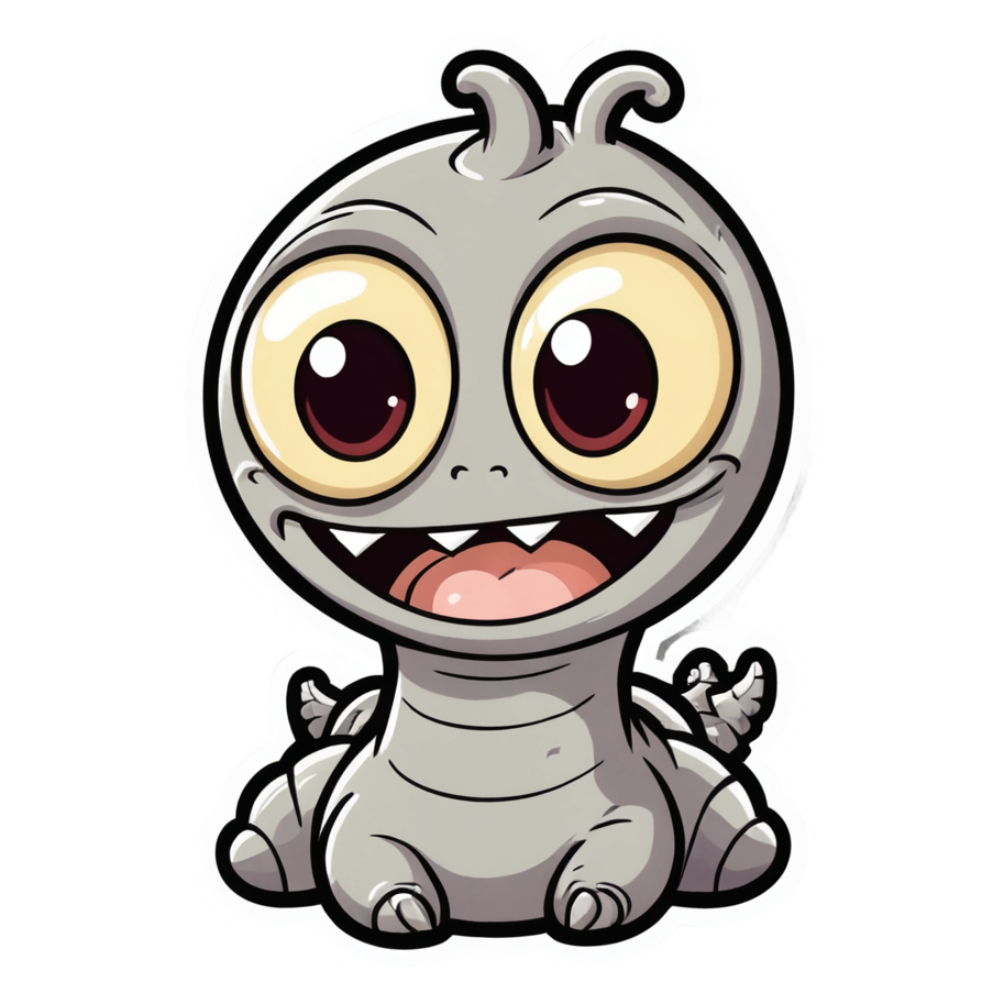 Silly Worm (kawaii) — kawaii stickers