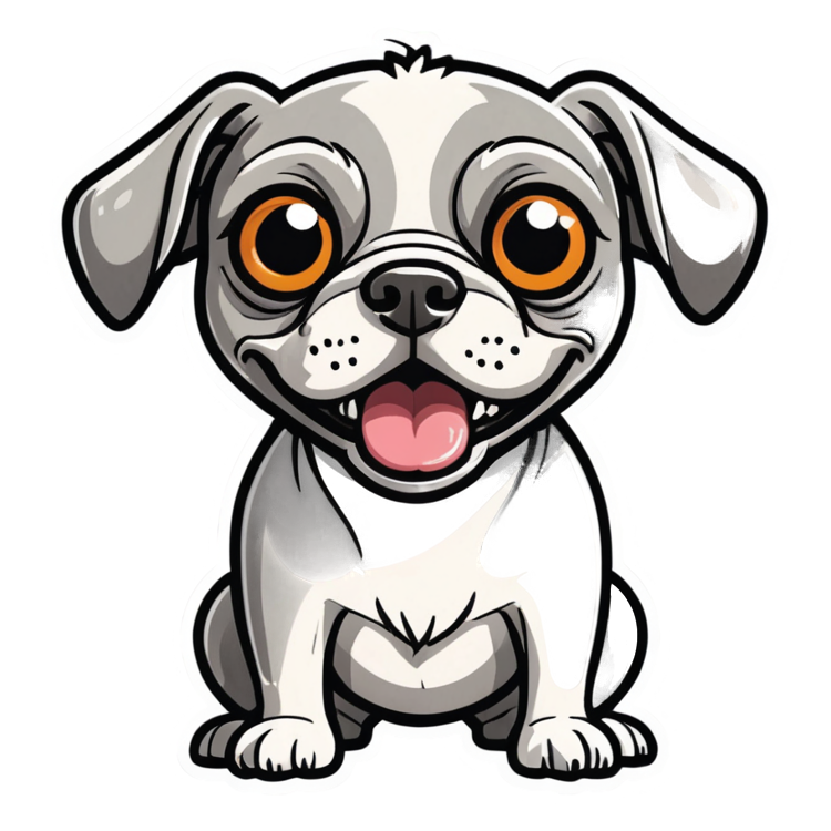 Snaggle Pup (lineart) — ugly-cute stickers
