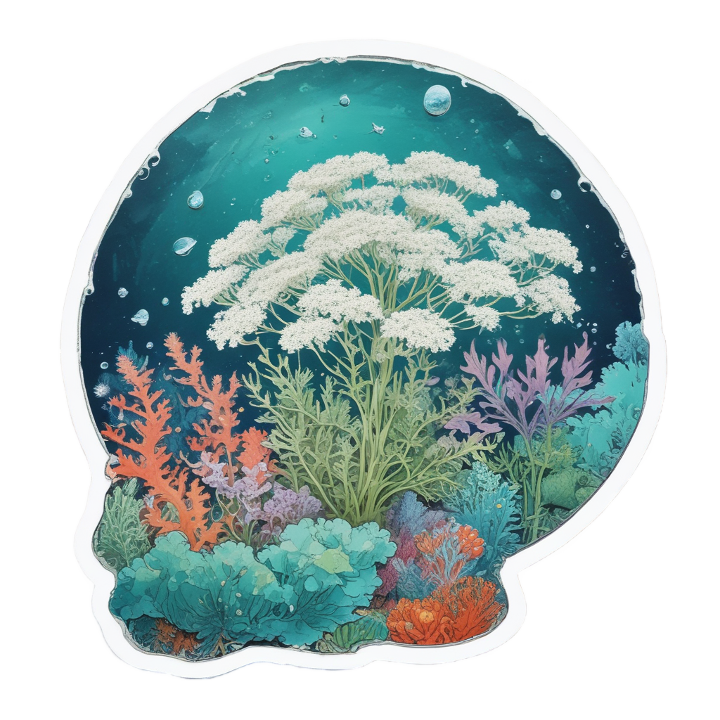 Underwater Lace Reef — wildflowers stickers