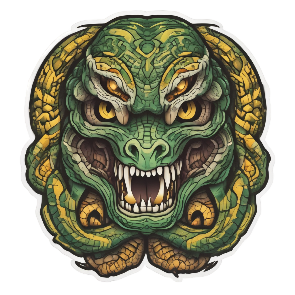 Venomous Bio-Serpent — biohazard stickers