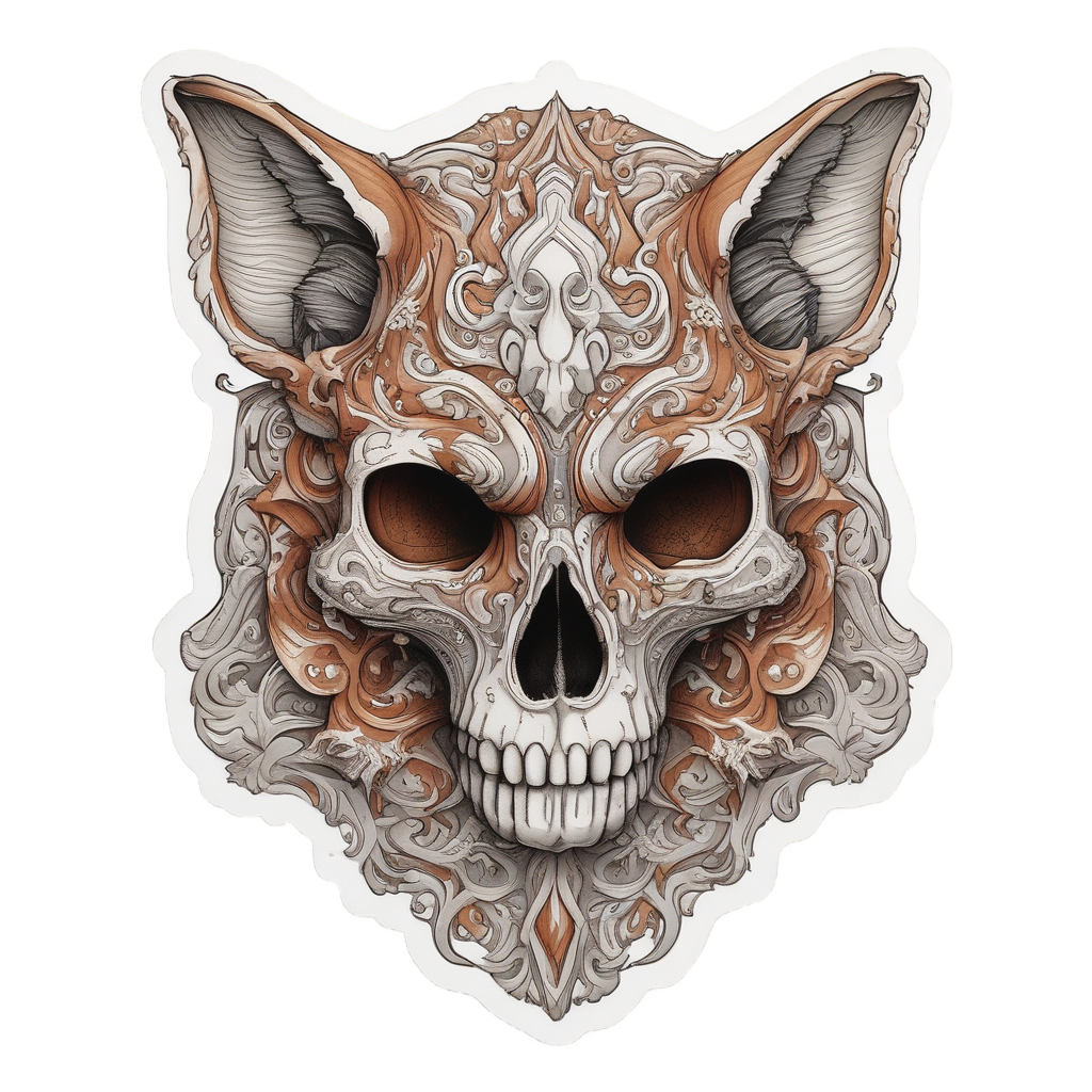 Venomous Fox Skull — skull & crossbones stickers