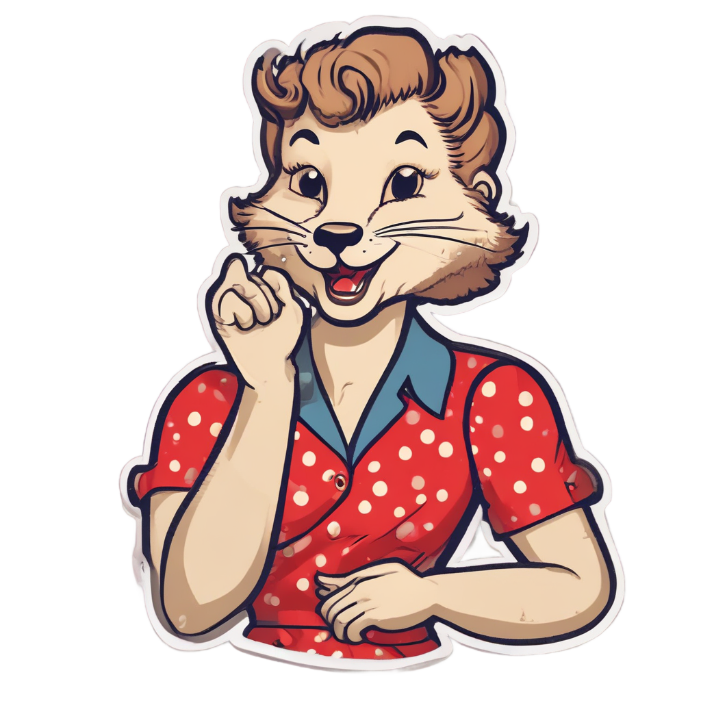 Victory Roll Otter — wildlife stickers