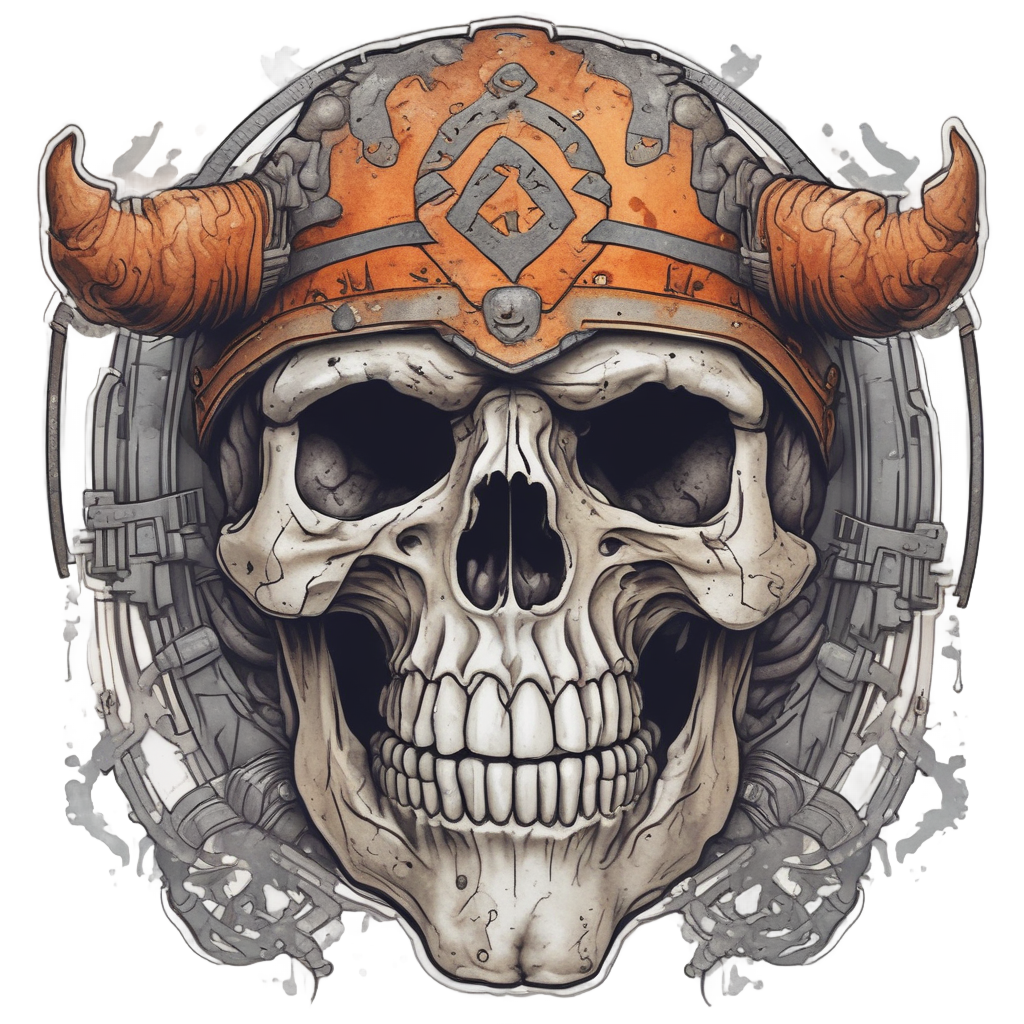 Viking Warrior Camo Skull — tactical & outdoor stickers