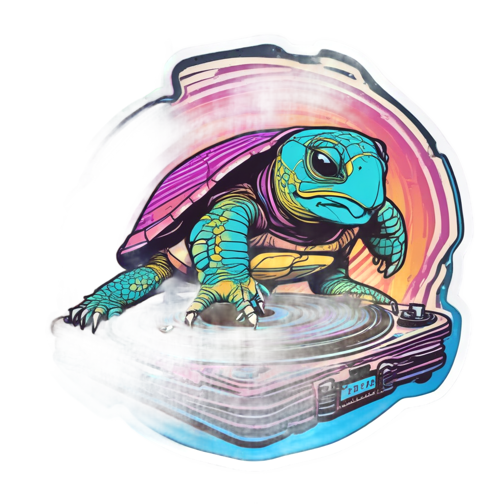 Vinyl Record Turtle — vinyl stickers