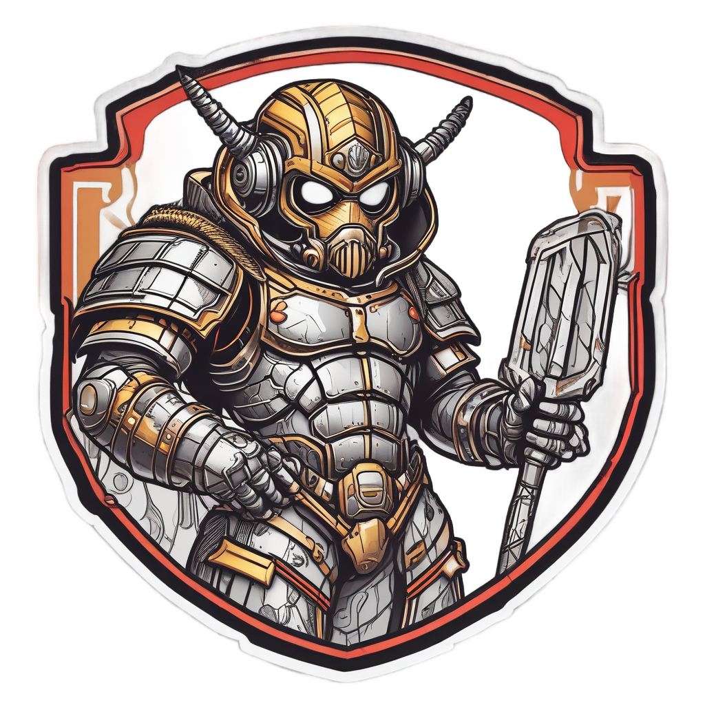 Warrior Bee with Shield — insects stickers