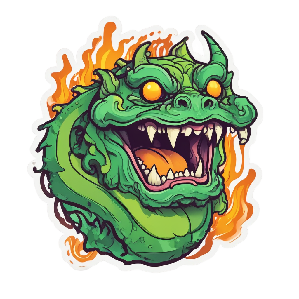 Wasabi Fire Breath — cute food stickers