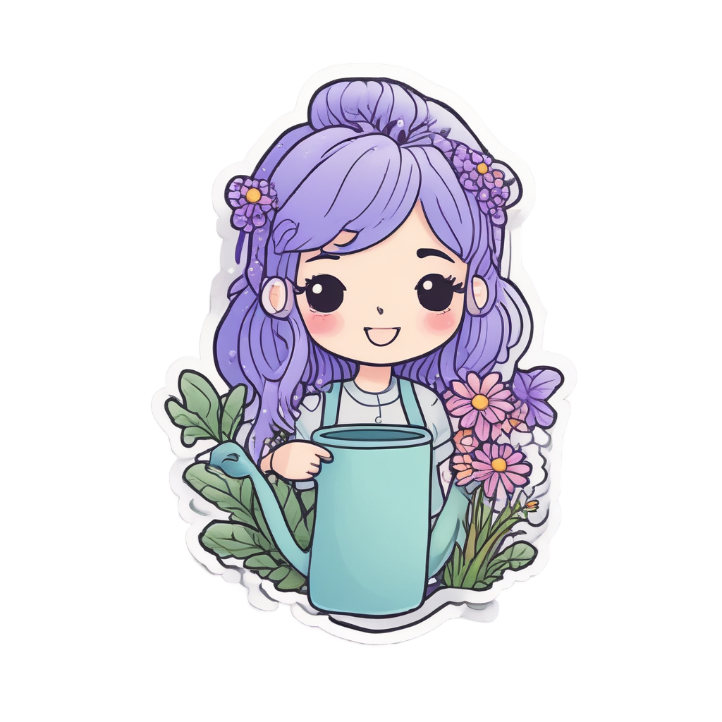 Watering Can Dreamer — plant parent stickers