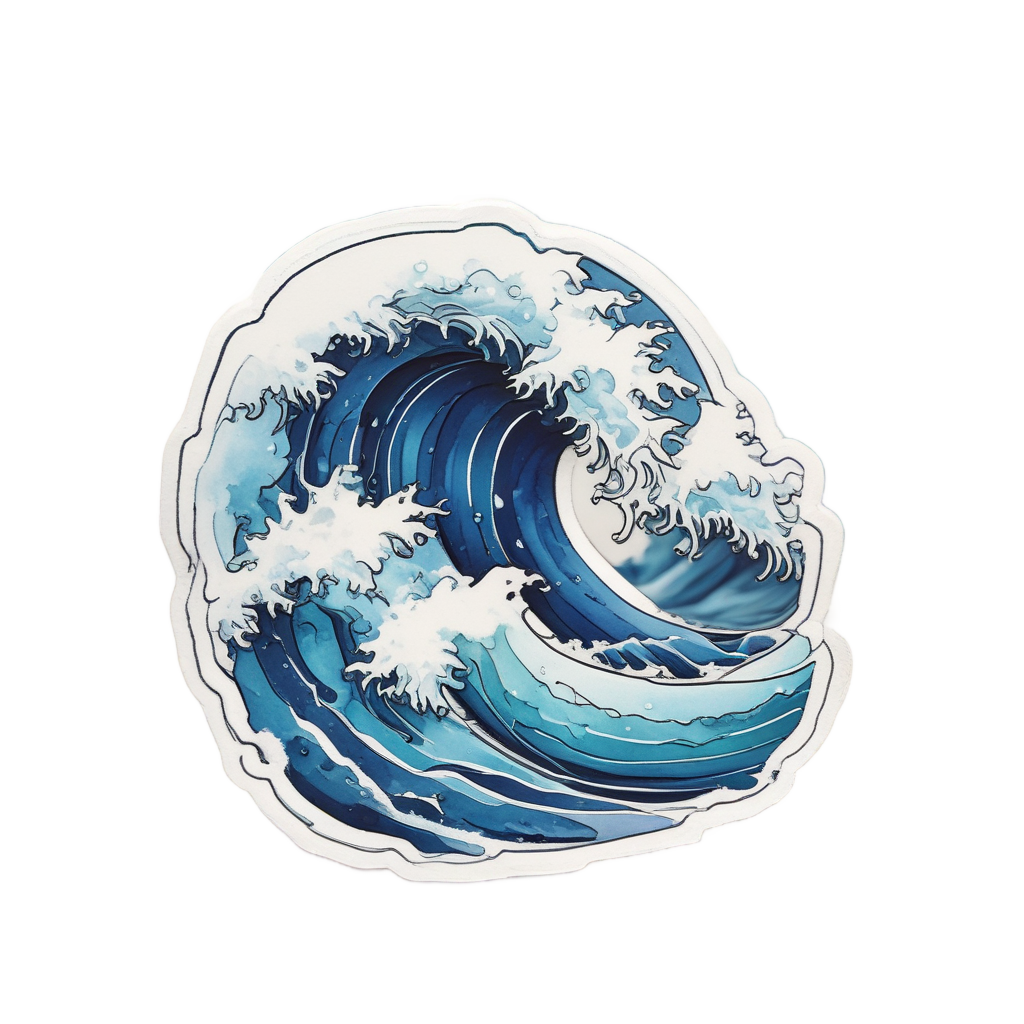 Wave Crest Camo Badge — tactical & outdoor stickers