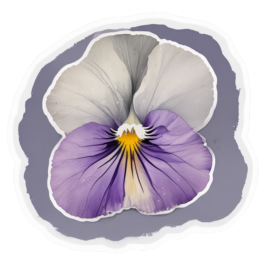 Weeping Pansy Petal — pressed flowers stickers