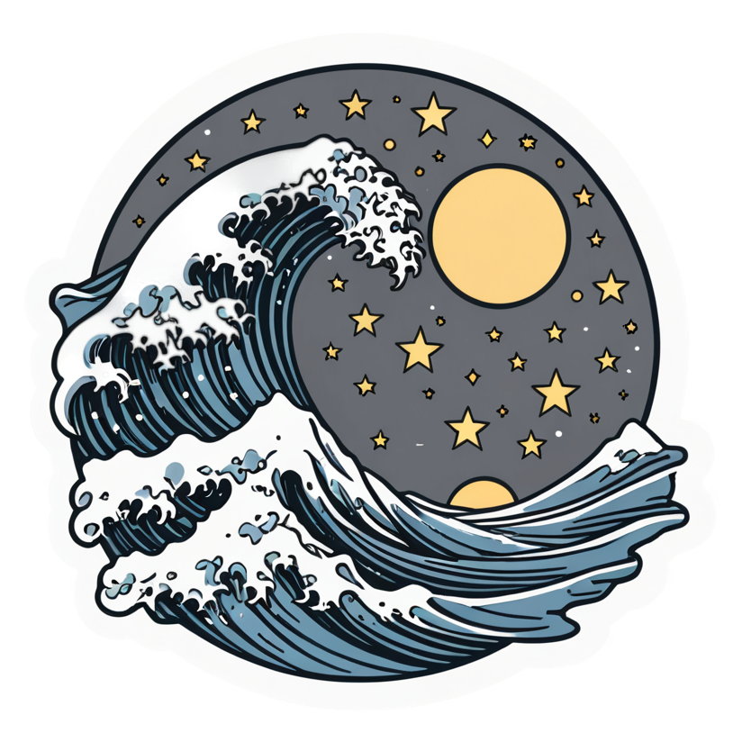 Aquarius (lineart) — zodiac stickers