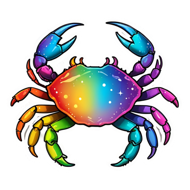 Cancer (holographic) — zodiac stickers
