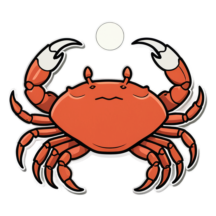 Cancer (lineart) — zodiac stickers