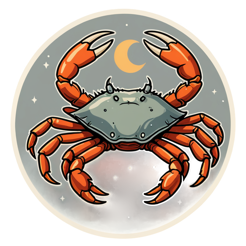 Cancer (retro) — zodiac stickers