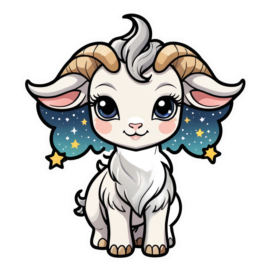 Capricorn (kawaii) — zodiac stickers