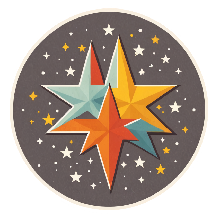 Gemini (retro) — zodiac stickers