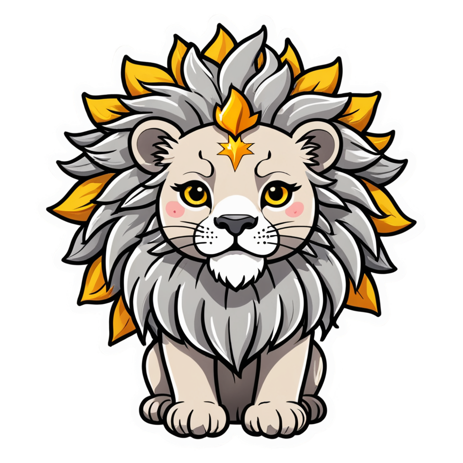 Leo (kawaii) — zodiac stickers