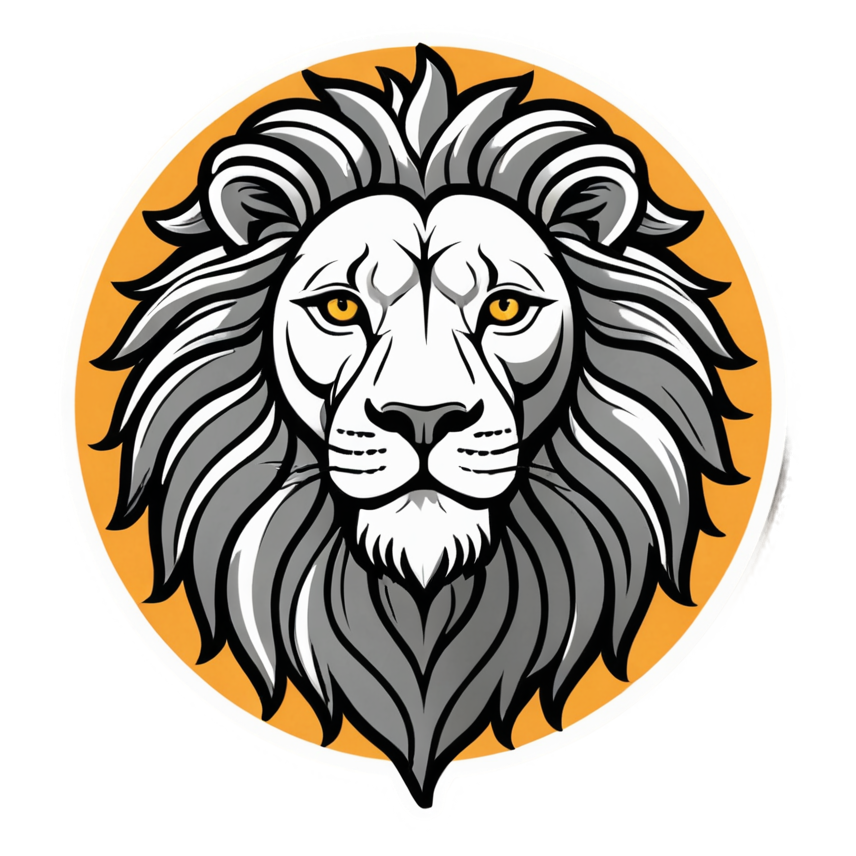 Leo (lineart) — zodiac stickers