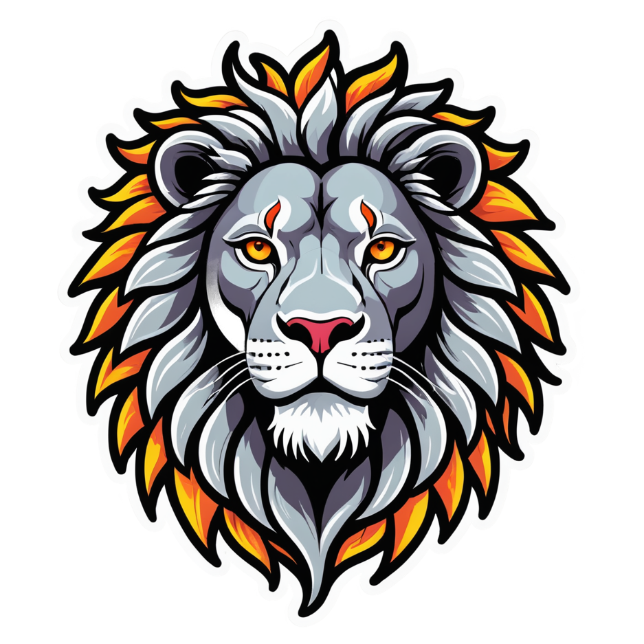 Leo (neon) — zodiac stickers