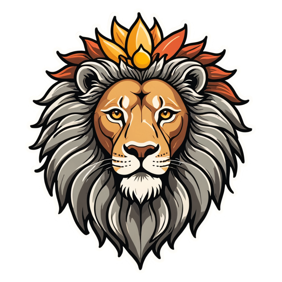 Leo (retro) — zodiac stickers