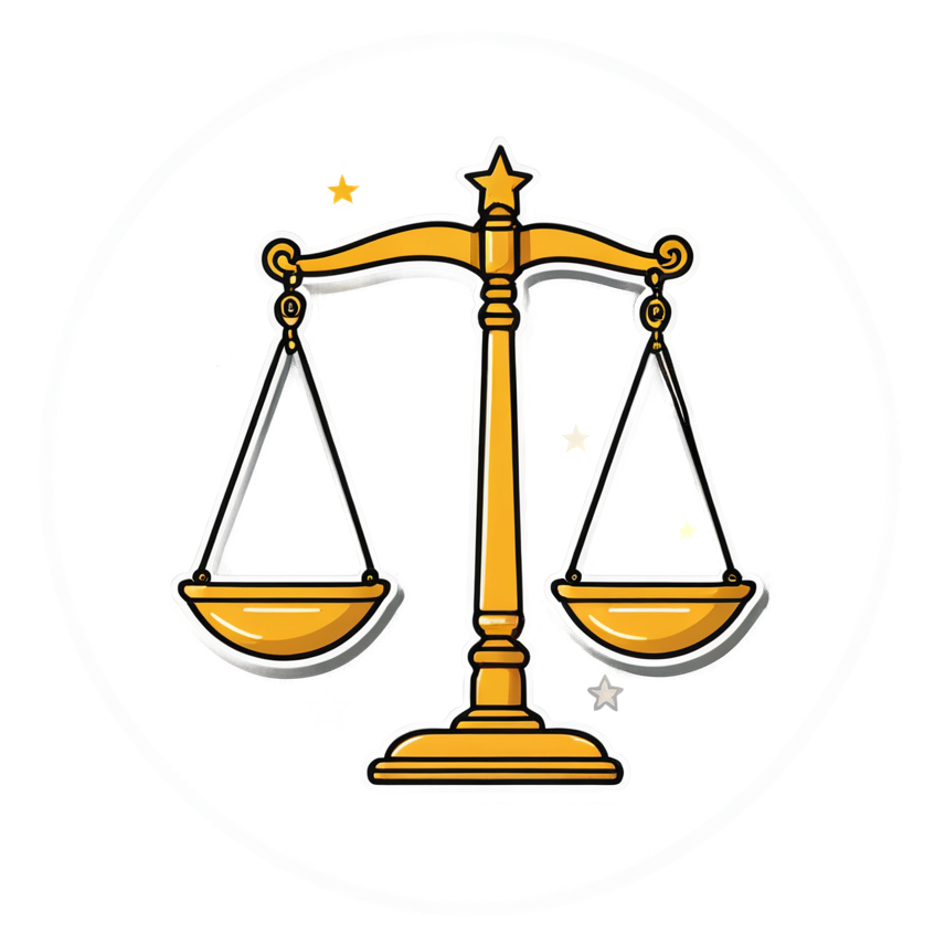 Libra (lineart) — zodiac stickers