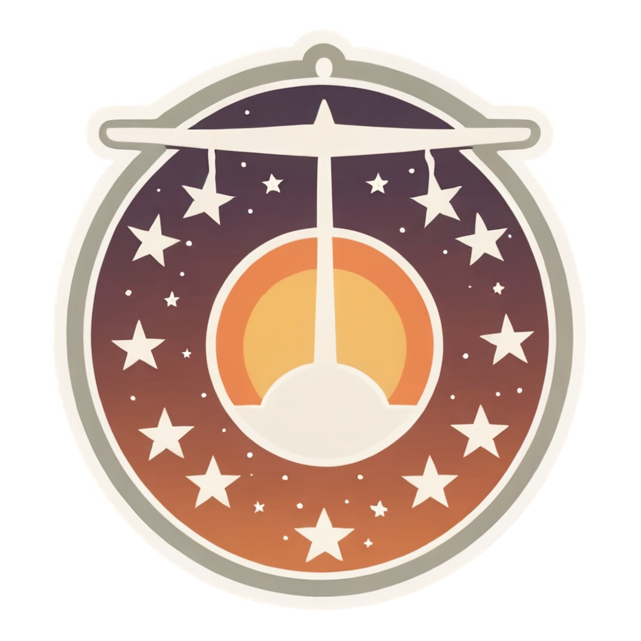 Libra (retro) — zodiac stickers