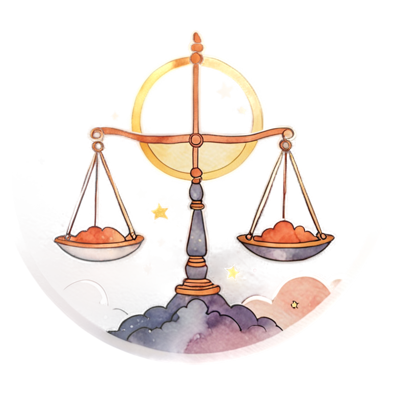 Libra (watercolor) — zodiac stickers