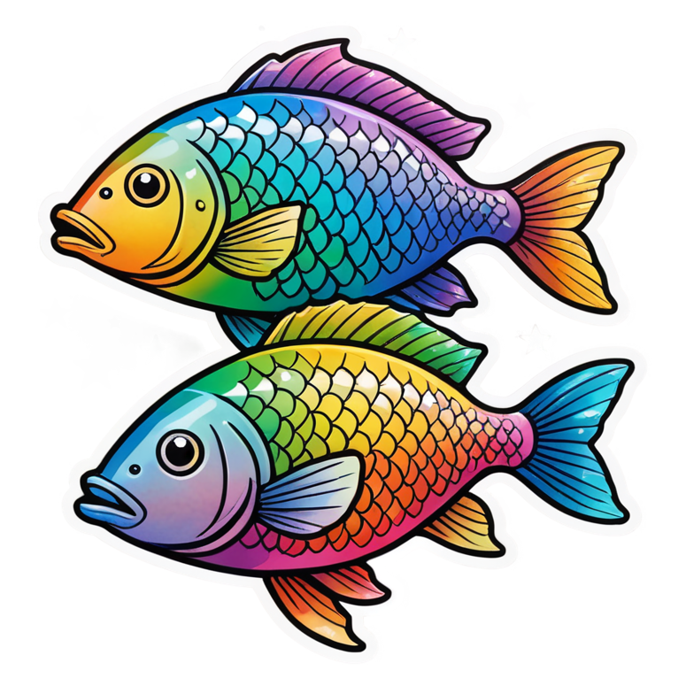 Pisces (holographic) — zodiac stickers