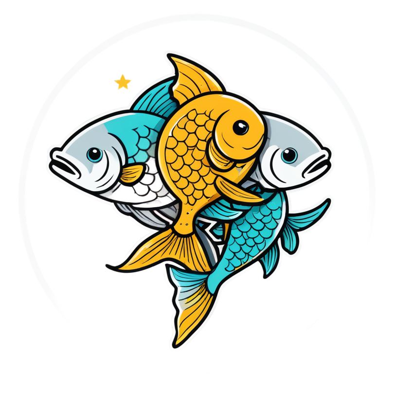 Pisces (lineart) — zodiac stickers