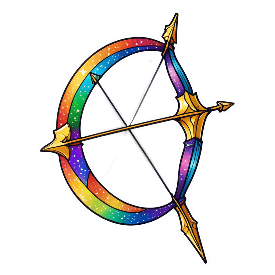 Sagittarius (holographic) — zodiac stickers