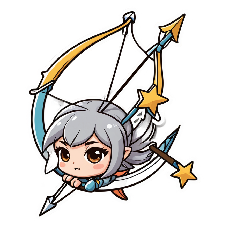 Sagittarius (kawaii) — zodiac stickers